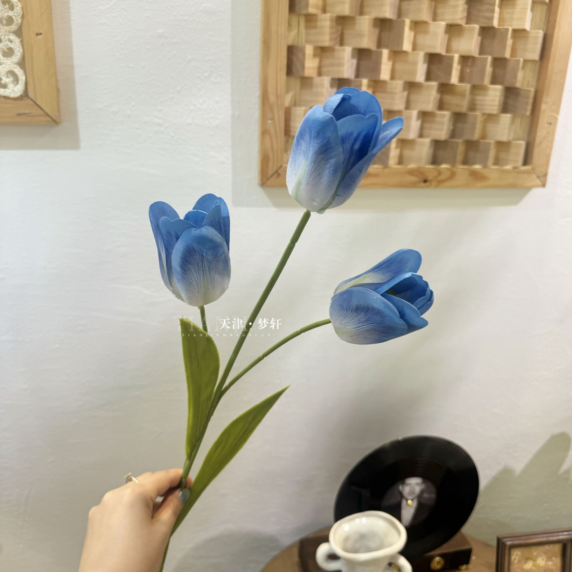 파란색