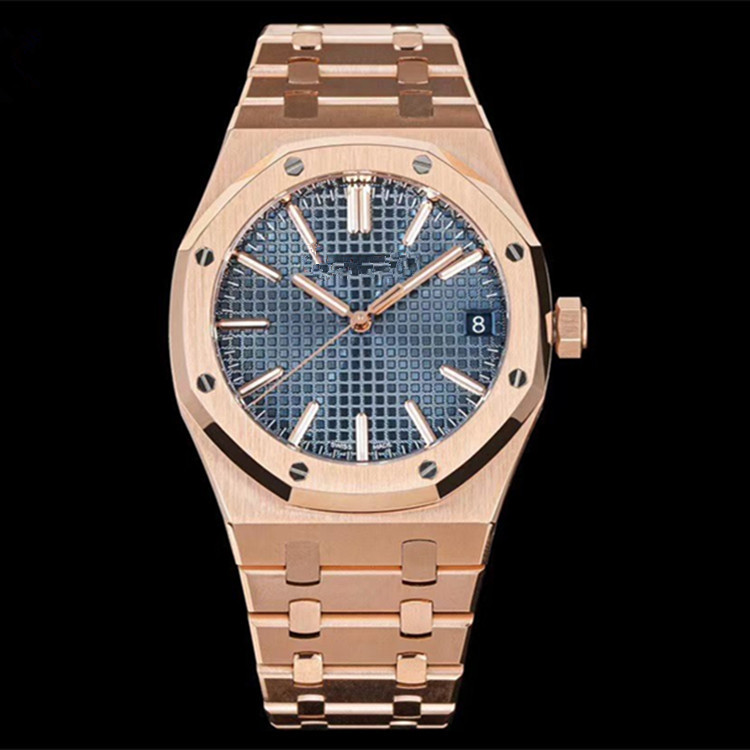 ZF Factory A Home P Royal Oak 15500 reloj mecánico automático impermeable luminoso cinturón de acero para hombre puede ser reemplazado