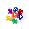 Spot 16mm acrylic color dotted dice Crystal dice transparent dot -digital duty color foreign trade cross -border production