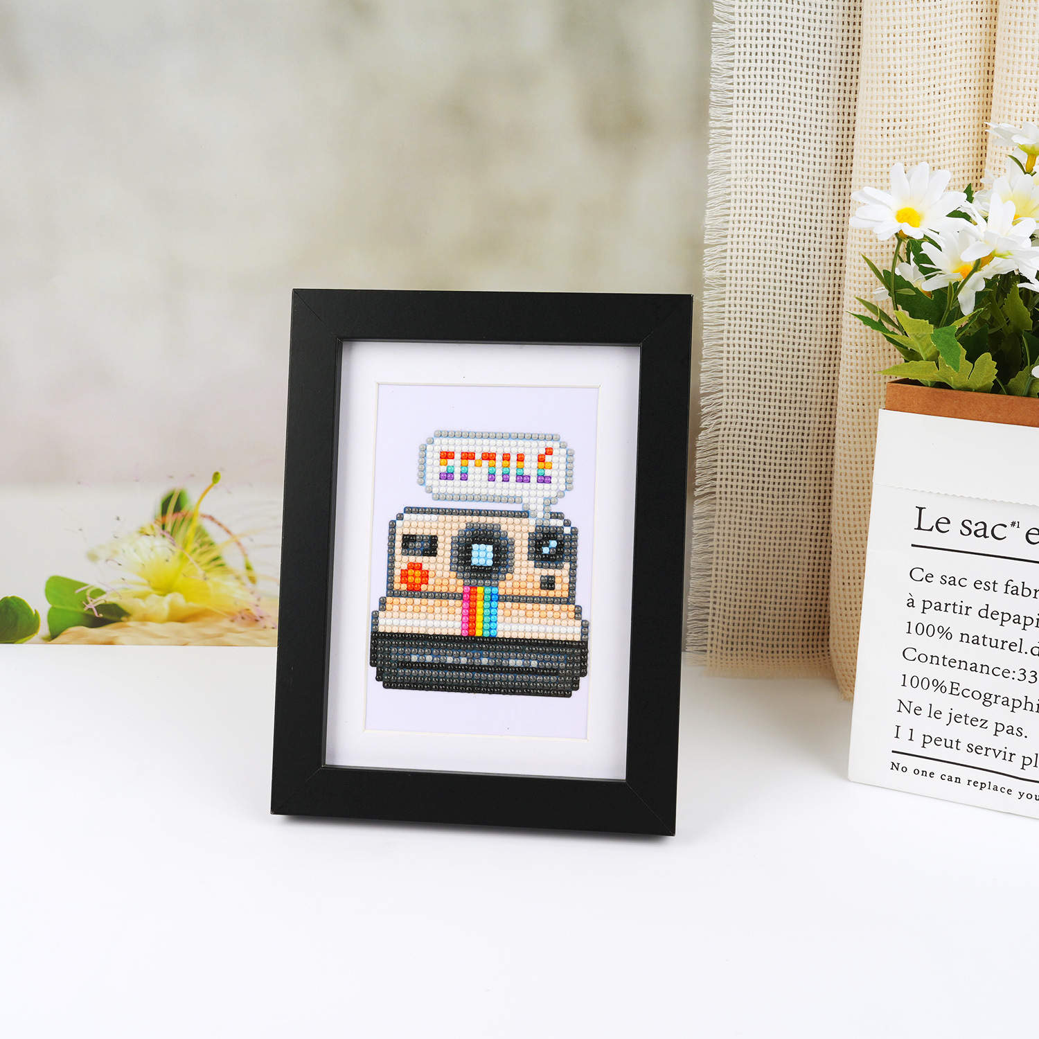 Pintura de diamante transfronteriza 5D 5 * 7 pulgadas sin marco máquina expendedora vintage serie encantadora pintura mural independiente