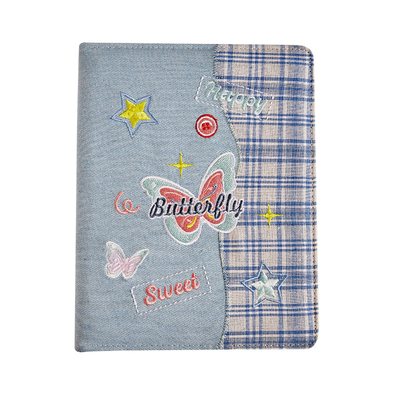 Tarjeta de mariposa para niñas de alto valor de bordado A5 álbum de fotos de página portátil Si Gongge Love Bean álbum de tarjetas pequeñas persiguiendo estrellas álbum