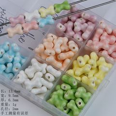 景德镇陶瓷骨头散珠彩色DIY手工串珠手链项链配饰手作耳环饰品