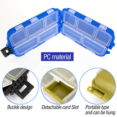 Fishing Gear Accessory Box Mini Dual-Sided Storage Box Multifunctional Tool Box Lure Portable Box Grid Removable