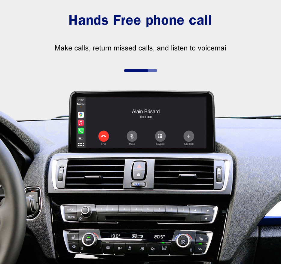 10.25" Car Navigation Screen with Wireless Carplay Suitable for 1/2/3/4 Series Nbt Player Linux System