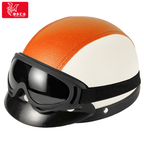 New Safety Electric Scooter Helmet Gray for Men and Women, Autumn/Winter Warm Semi-Helmet, All-Season Universal Cute Protective