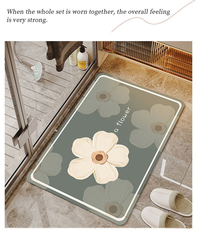 浴室地垫,吸水地垫,速干地垫,硅藻泥风格地垫