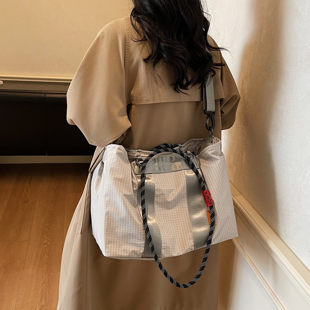 Cordas japonesas de escalada de roca bolsa de gran capacidad separación seca y húmeda bolsa de ejercicios movida al aire libre mochila portátil impermeable bolsa de viaje image 8