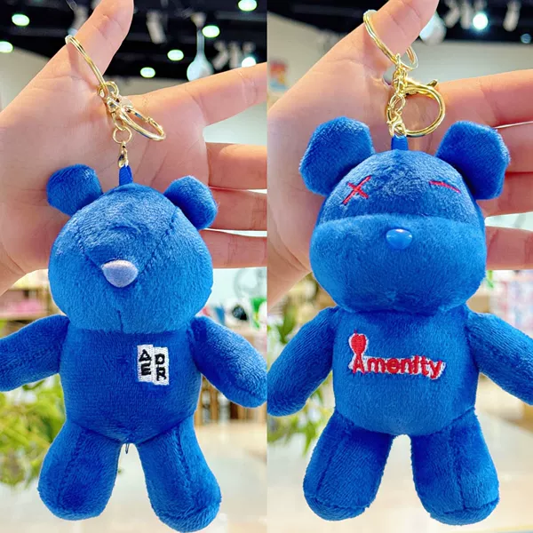 Random color sapphire blue violent bear + gold buckle