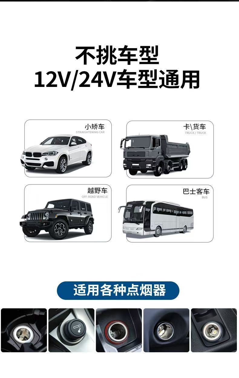 New 240W super-fast car charger, a 2-port cigarette lighter adapter, compatible with Huawei and Apple phones