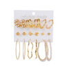 Earrings from pearl, fashionable set, metal accessory, suitable for import