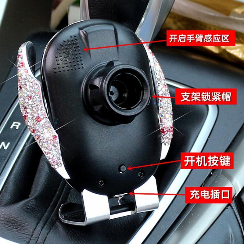 HGC 자동차 전화 홀더 스마트 센서 2021 신차 내비게이션 자동 센서 지원 프레임 흡입 컵