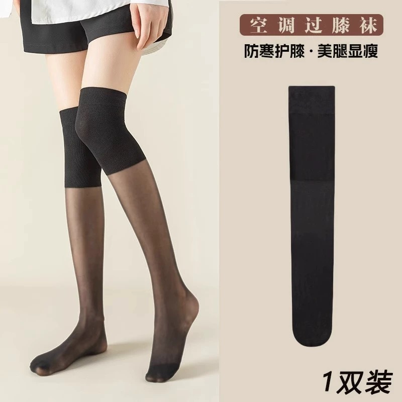 女性用エアコン膝上ストッキング、夏用膝上ストッキング、冷えた足を暖かく保つ、ハイチューブ膝上ストッキング、引っ掛かり防止、滑り止め|undefined