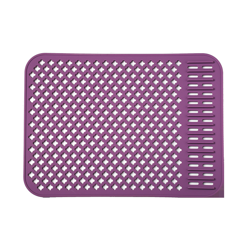 Amazon Venta caliente estera de drenaje de silicona cocina vajilla estera de filtro de agua taza de agua estera de control de agua estera de aislamiento multifuncional