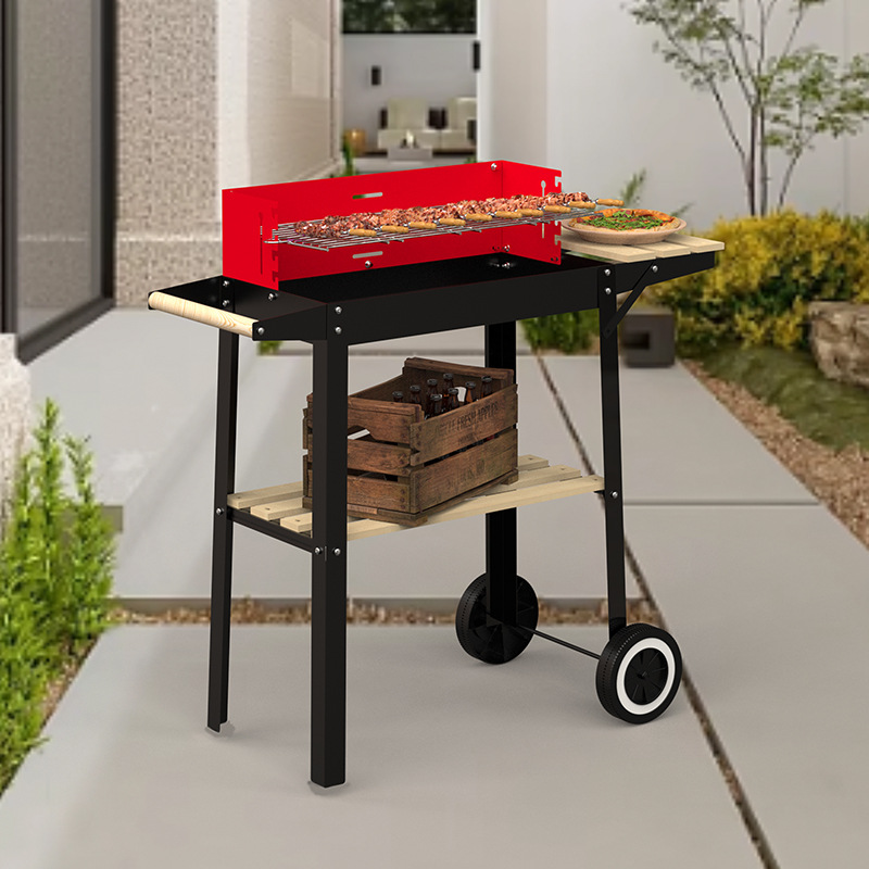 Mayorista ajustable altura simple parrilla parrilla parrilla al aire libre horno de carbón rectangular parrilla parrilla de camping