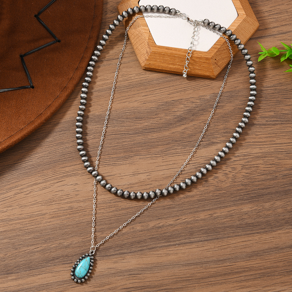 Bohemian halsketting met turkoois voor dames elastisch_voghion.com
