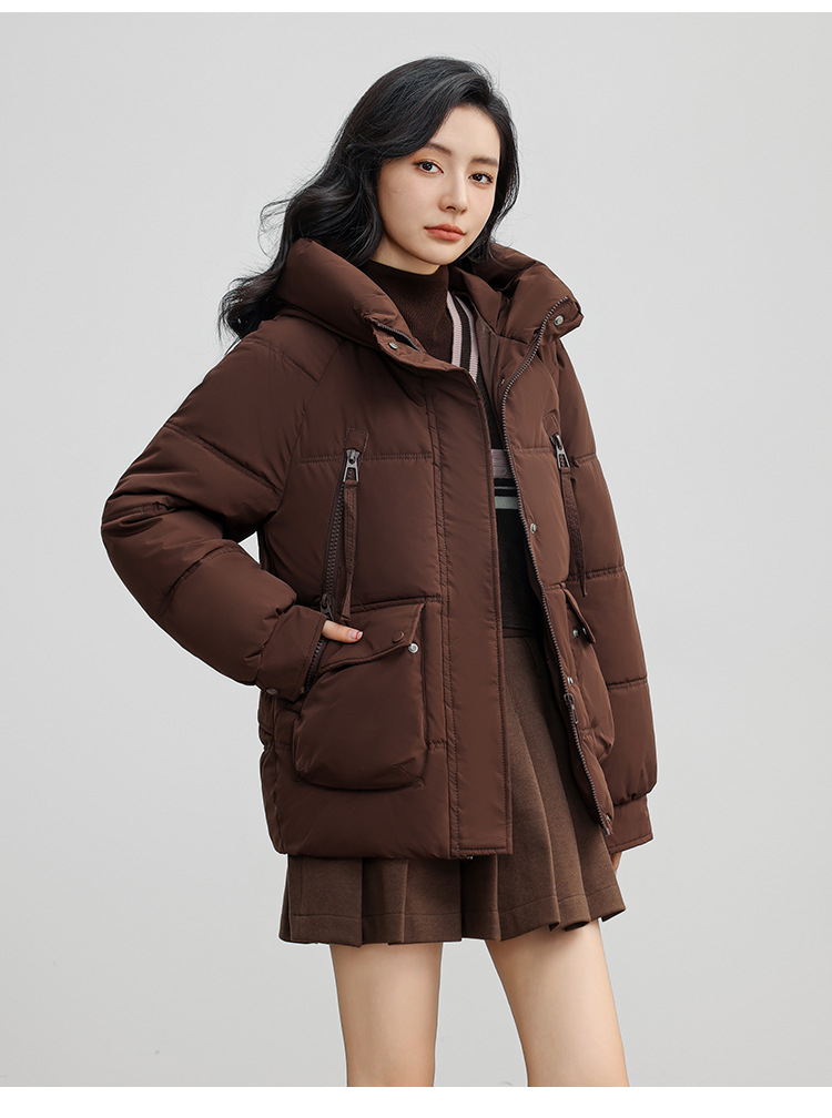 Russian new winer plus size for women's casual warmh, hickened and enlarged pocke hooded coon wholesale Down_voghion.com