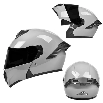 Certified Open-Face Helmet, Motorcycle Safety Supplies - gray-3c-certified-class-a-black-tea-lens-free-hd-lens-m-suitable-for-head-circumference-57-58