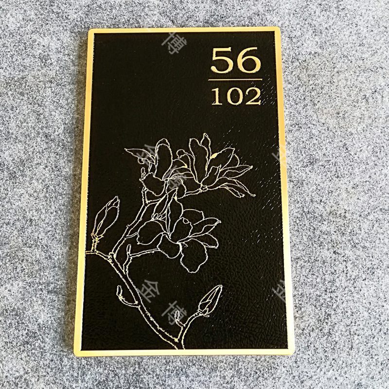 Puerta de metal en relieve personalizada número de puerta de villa de cobre antiguo número de habitación de hotel de alta calidad placa de identificación personalizada