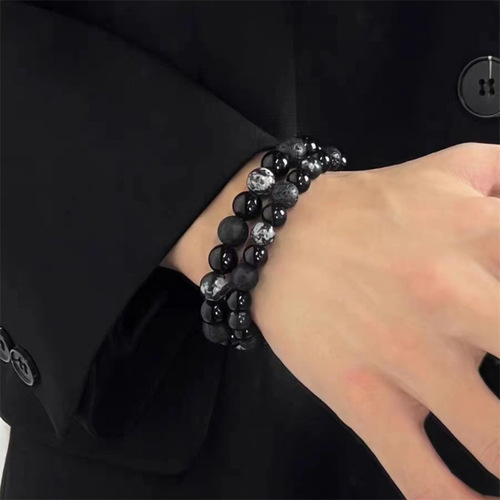 Collection of trendy men's bracelets, beads, best-selling hand jewelry, personalized trendy jewelry, street stall supply, manufacturer wholesale