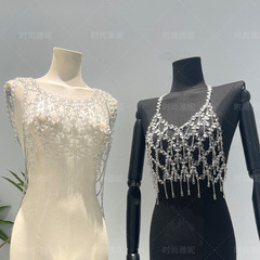 Fashionable Yanni European and American sexy diamond chain hollow backless camisole acrylic shawl body chain crystal accessories