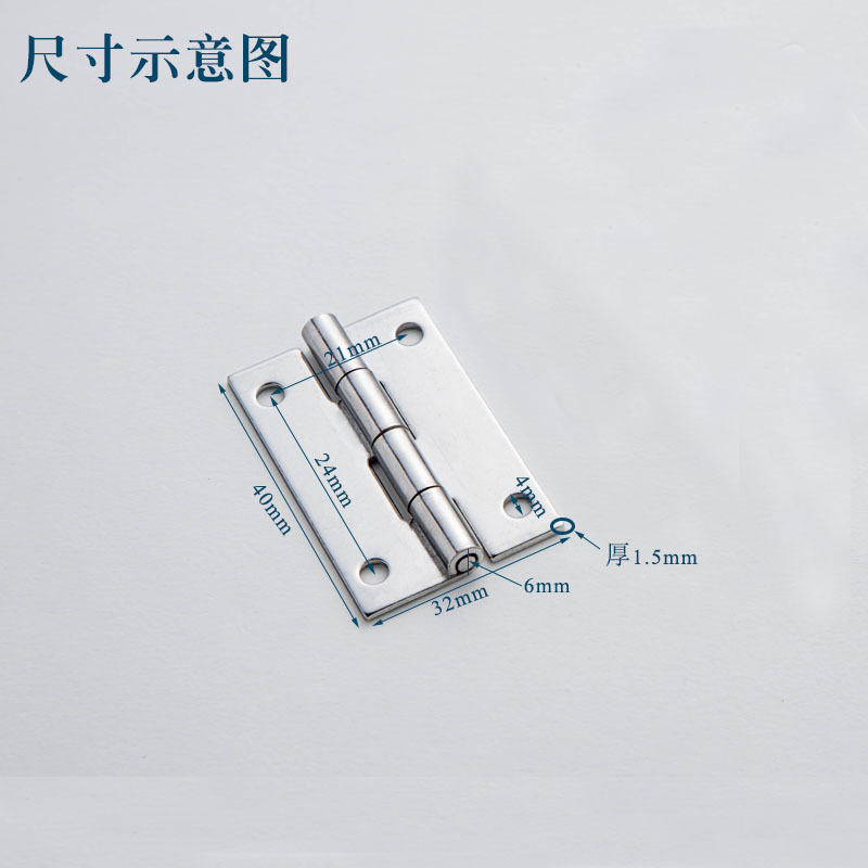 Acero inoxidable 304 bisagras de 1,5 pulgadas muebles puertas y ventanas de gabinete puerta de gabinete engrosado bisagras accesorios de hardware plegables al por mayor
