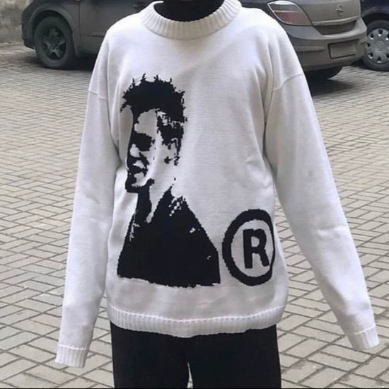 Вязаный свитер для мужчин и женщин, с длинным рукавом