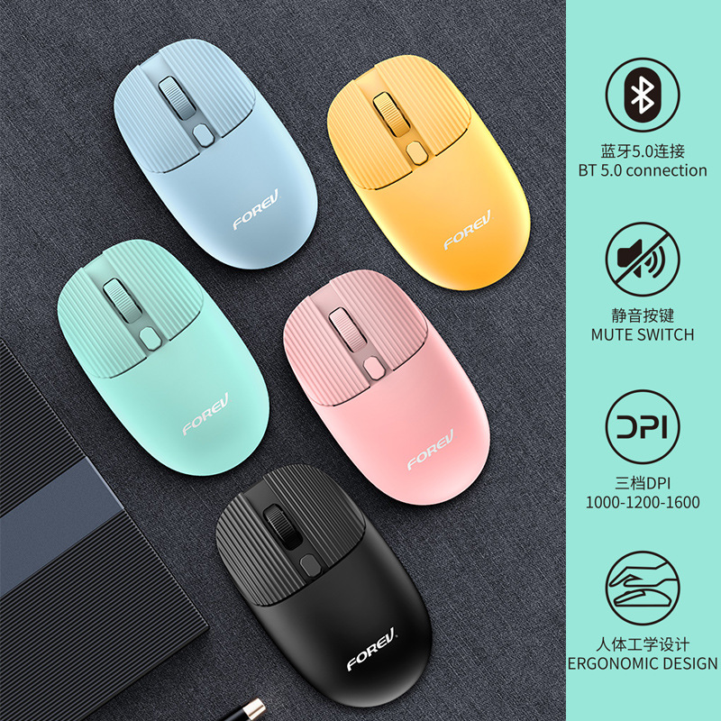 Wireless 2.4G Dual-mode mouse FV198 Mute silent lovely girl student girl game to work in an office mouse