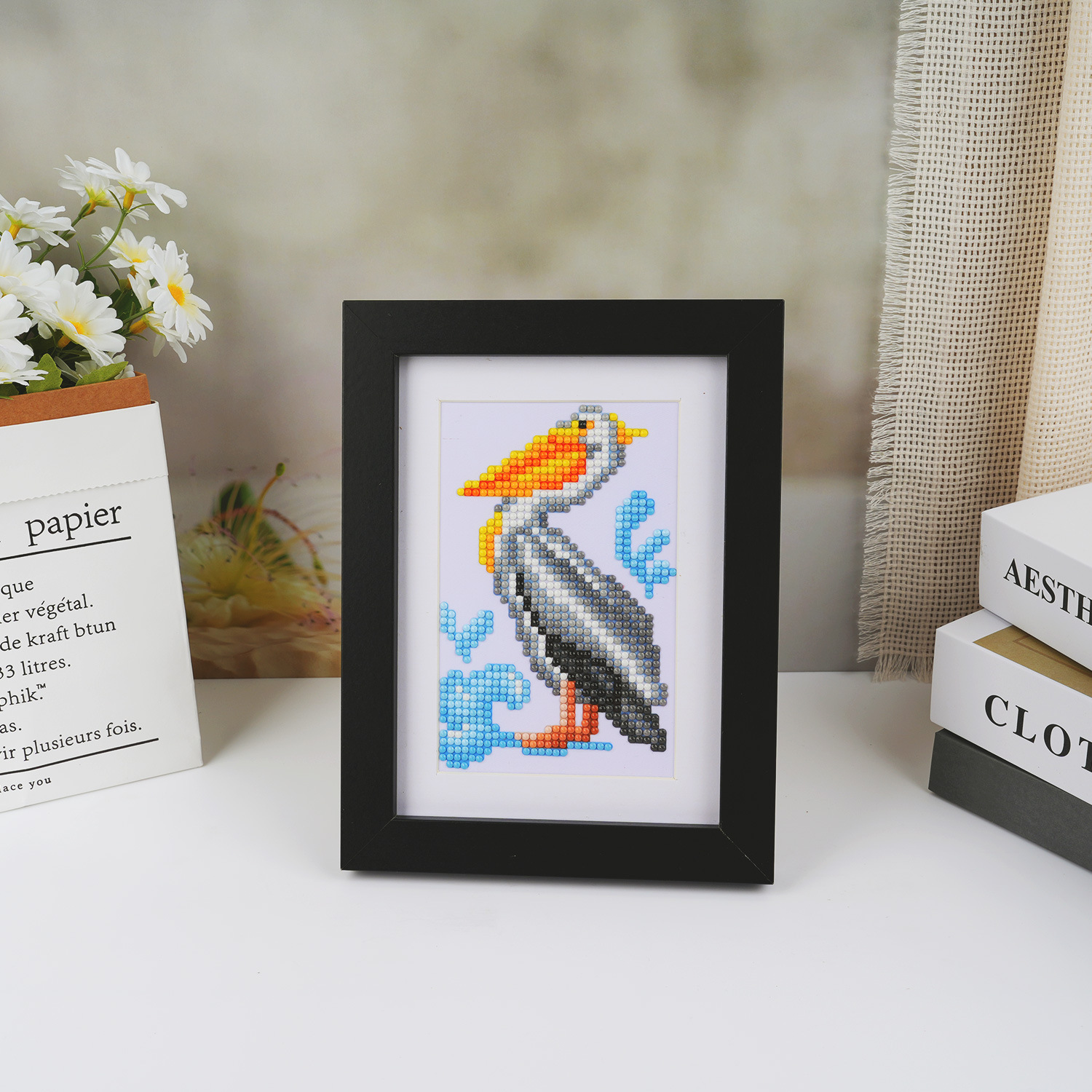 Estación independiente venta caliente 5D pintura de diamantes 5 * 7 pulgadas sin marco edición de aves serie de animales nuevos dibujos animados digitales mampostería