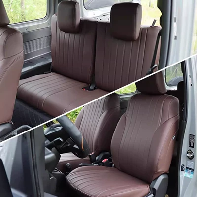 2019-25 New Jimny Jb74 Modelə uyğun (Original) oturacaq örtükləri - jimny-coffee-brown-full-set-4-seater