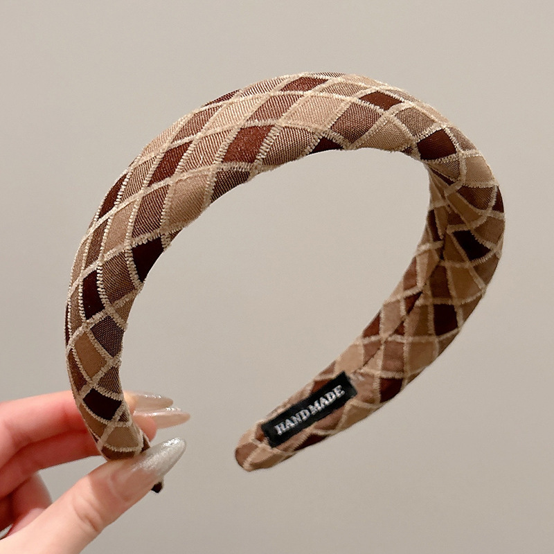 Brazo de cabello negro plegado para mujeres retro francés alto cráneo de borde ancho brazo de cabello de compresión para el cabello Bundle para el cabello fuera de la guarnición universal image 108
