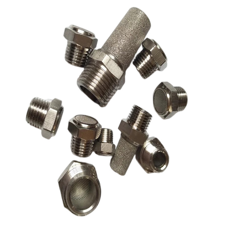 不锈钢消声器 消音降噪气动元件316L/304 耐高温平头尖头消声器