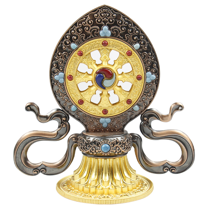 Alloy Auspicious Falun Treasure Collection Ornaments Tibetan-style Home Auspicious Ornaments Buddha's Front worship Falun Treasure Tantric Ornaments