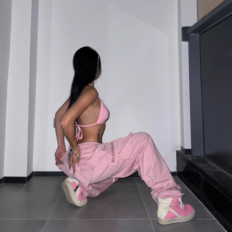 Independent Station Foreign Trade 2025 New High Waist Full Season European and American Cross-border Leisure Sports Street Style Loose Trousers Independent Station Foreign Trade 2025 New High Waist Full Season European and American Cross-border Leisure Sports Street Style Loose Trousers