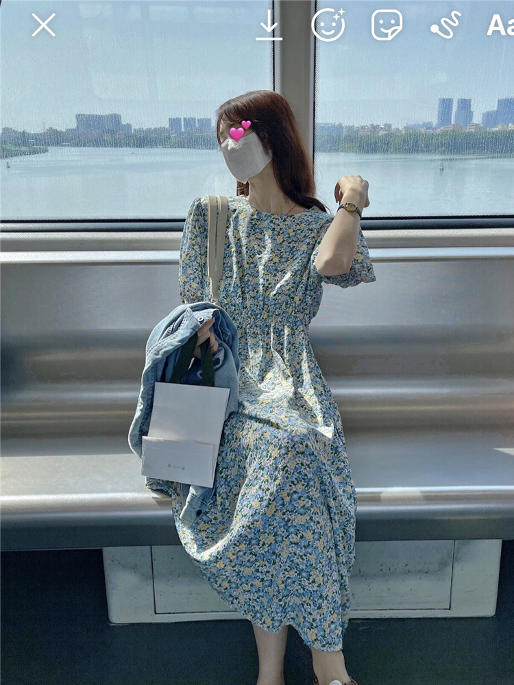 Summer shiffon dress for leisure
