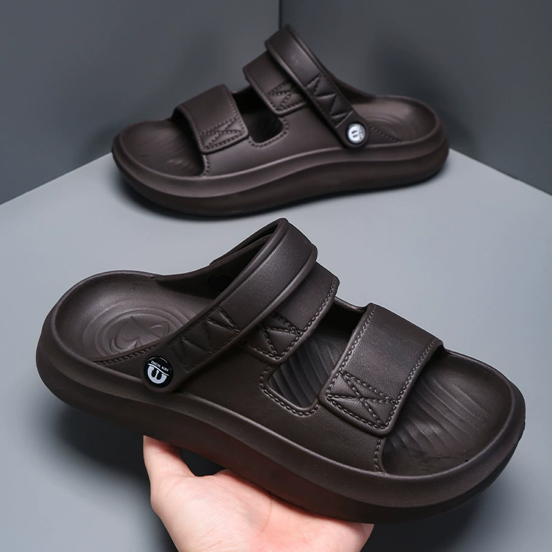 Мужские сандалии Eva, летние износостойкие сандалии двойного назначения на мягкой подошве и мужские новые дышащие уличные повседневные пляжные тапочки