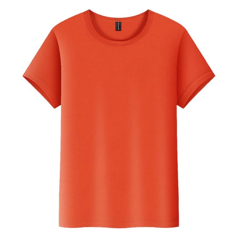 Высококачественная быстросохнущая футболка с круглым вырезом из ледяного шелка, Спорт на открытом воздухе, бег, фитнес, рабочая одежда с короткими рукавами, напечатанный на заказ логотип