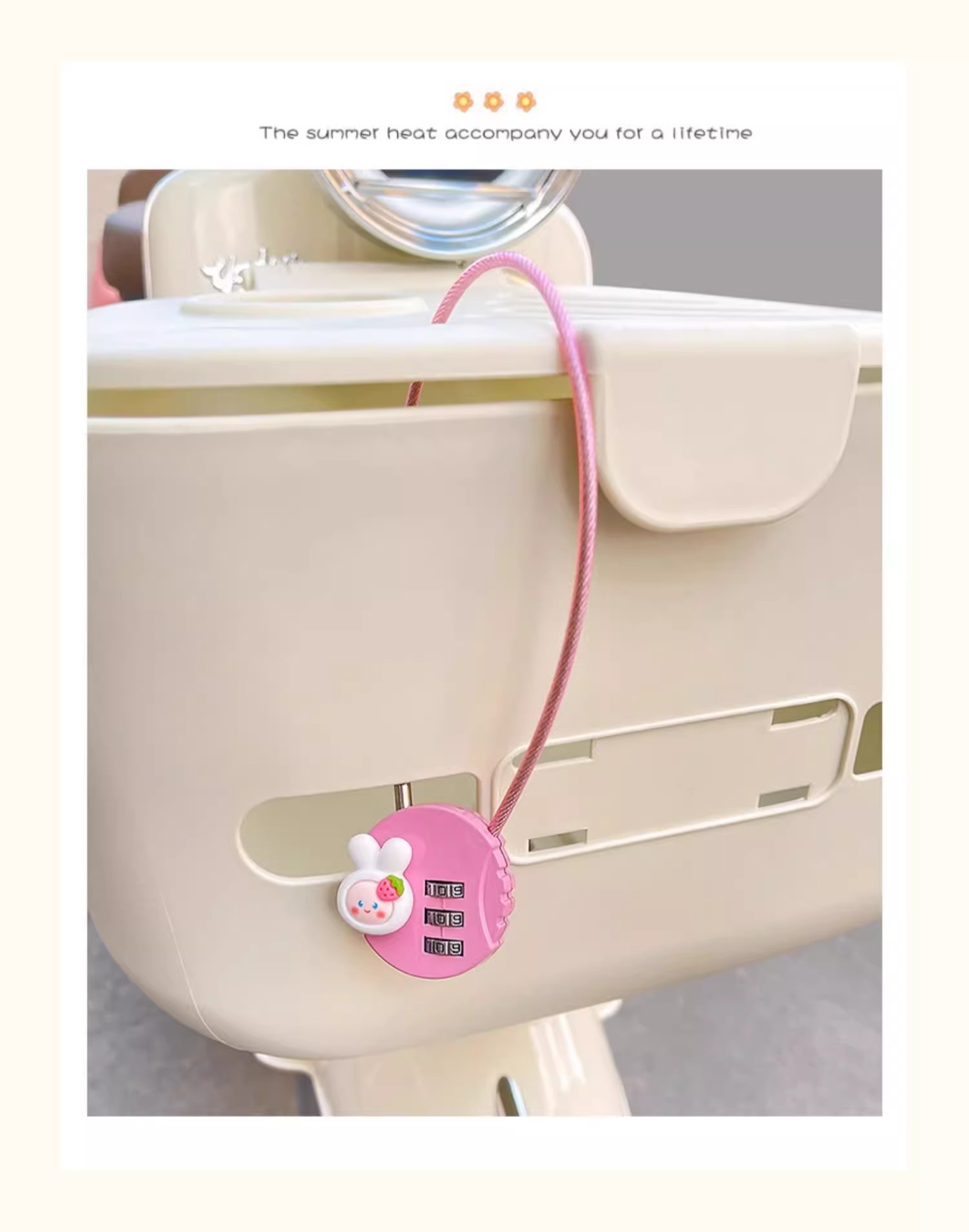 Suitable for Aima Yadi Electric Vehicle Basket Lock Anti-Theft Password Lock Anti-Theft Cute Battery Vehicle Bicycle Basket Lock