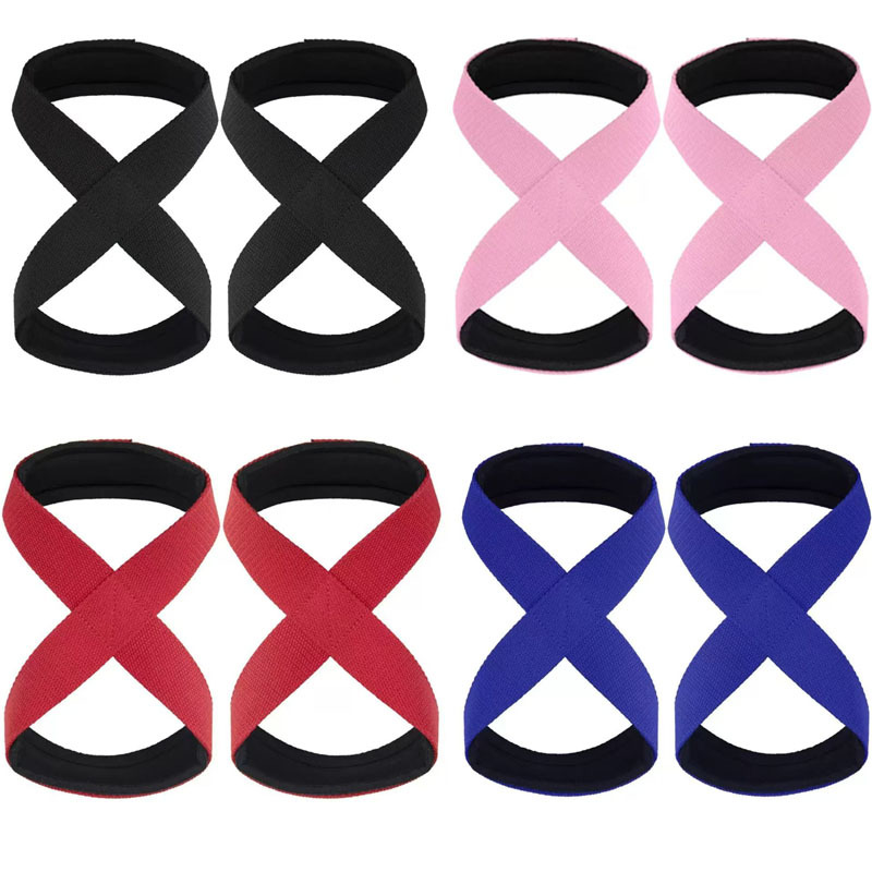 Cinturón de entrenamiento antideslizante auxiliar de acondicionamiento físico, cinturón de muñeca anti-deslizamiento horizontal, cinturón de protección de la mano en forma de 8 con cinturón de mano grueso