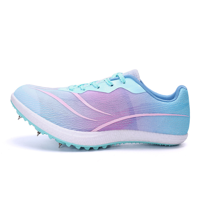 2025 nuevos zapatos de atletismo transfronterizos zapatos de entrenamiento juveniles hombres y mujeres para correr zapatos de clavos deportivos una generación