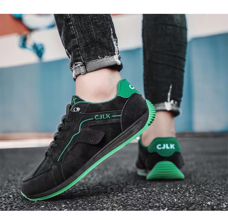 New Fashion Versatile Men's Shoes Low cut Lace up Multi color Sports Shoes Men's Thick Sole Running Shoes Comfortable Casual Shoes_voghion.com