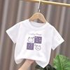 Cotton summer children's short sleeve T-shirt suitable for men and women, cartoon jacket, with short sleeve, western style