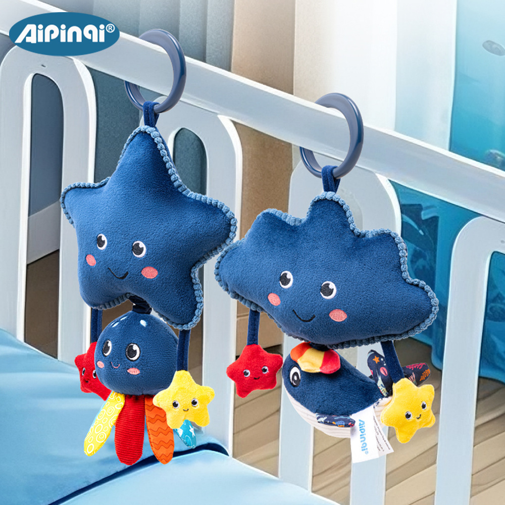 Aipinqi Baby Bell Juguetes de viento marino animal coche colgar entrenamiento de agarre 0 - 3 años de edad juguetes de educación temprana