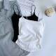 New Pure Lust Sweet and Spicy Design Pleated Camisole for Women with Breast Pads for Inner Wear and Outer Wear Slimming Back Top