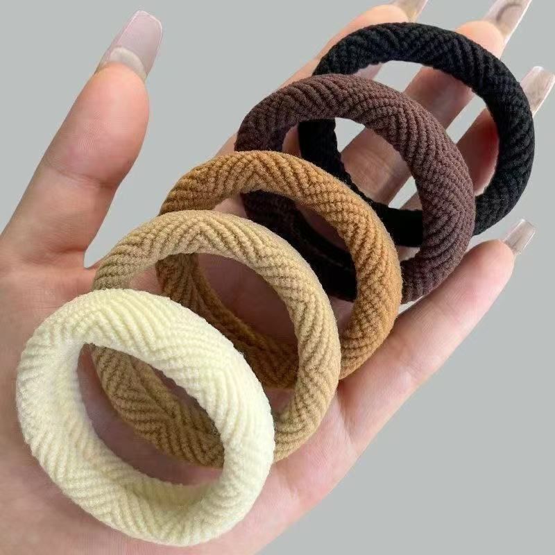 新しいカラフルな高品質ヘッドバンドナイロン素材幅広で厚みのある高弾性ヘアバンドヘアロープ厚く連続したゴムバンド|undefined