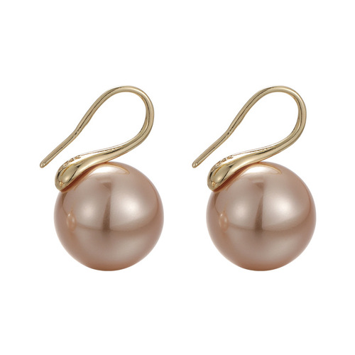 Exquisite and Compact French Gray Pearl Stud Earrings for Women Fashionable High Heels Earrings Earrings Hook Earrings Jewelry Earrings
