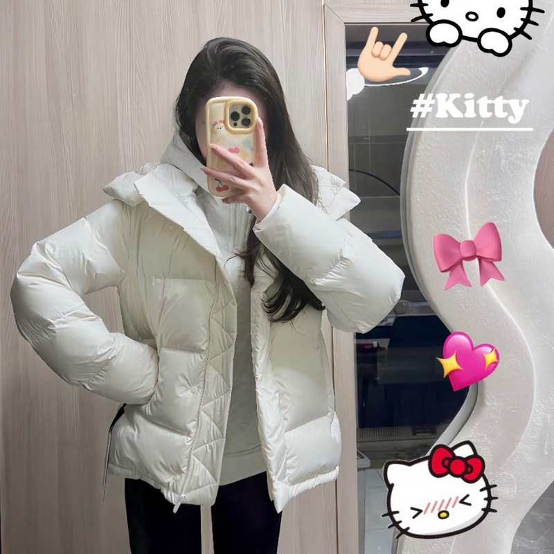 lulu同款原标Wunder Puff四格泡芙羽绒服白鸭绒连帽外套女高品质|undefined
