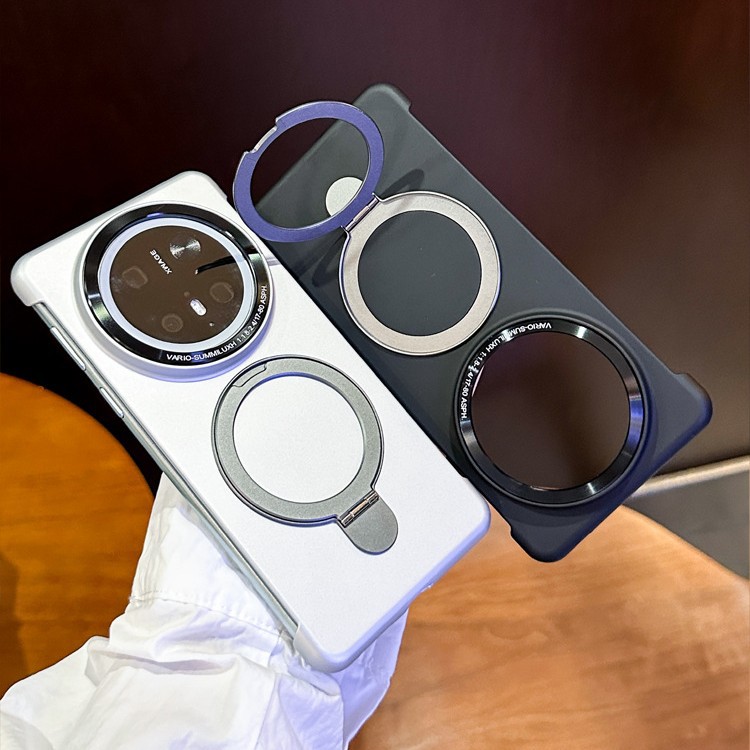 适用华为mate80pro超薄无边框手机壳Pura70pro隐形磨砂支架肤感壳