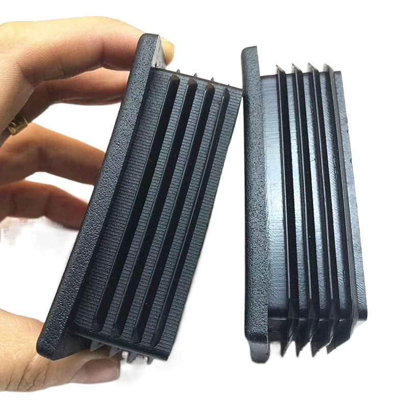 Квадратная квадратная трубка, новая пластиковая заглушка, заглушка для трубы из нержавеющей стали, заглушка для квадратной трубки, пластиковая заглушка для ножки