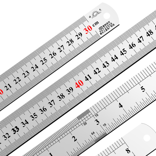 Steel ruler 1 meter stainless steel ruler iron steel ruler thickened hard ruler 15cm/30cm/50cm high precision steel ruler