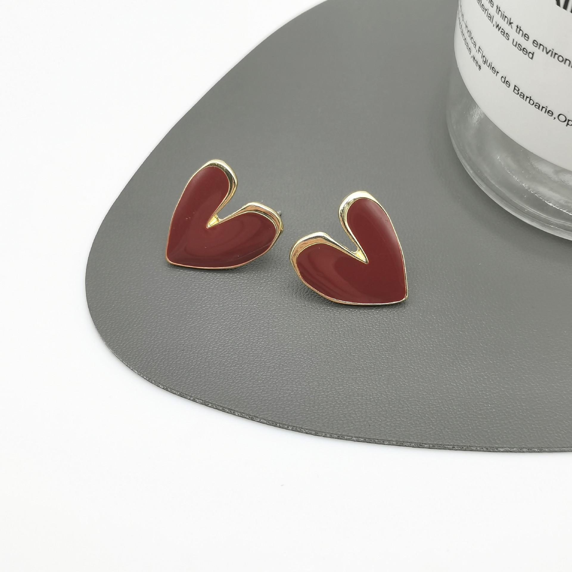 1 Pair Fashion Heart Shape Alloy Women's Ear Studs display picture 3